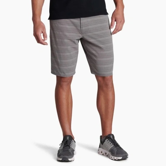 Kuhl Shorts Men's Upriser Grizzly Stripe Size 38 Outdoor Land or Sea Quick Dry - Picture 1 of 10
